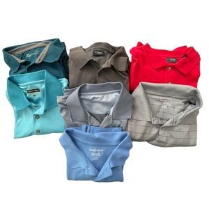 BUNDLE of 7 Men’s Polos Size Large, Various Brands